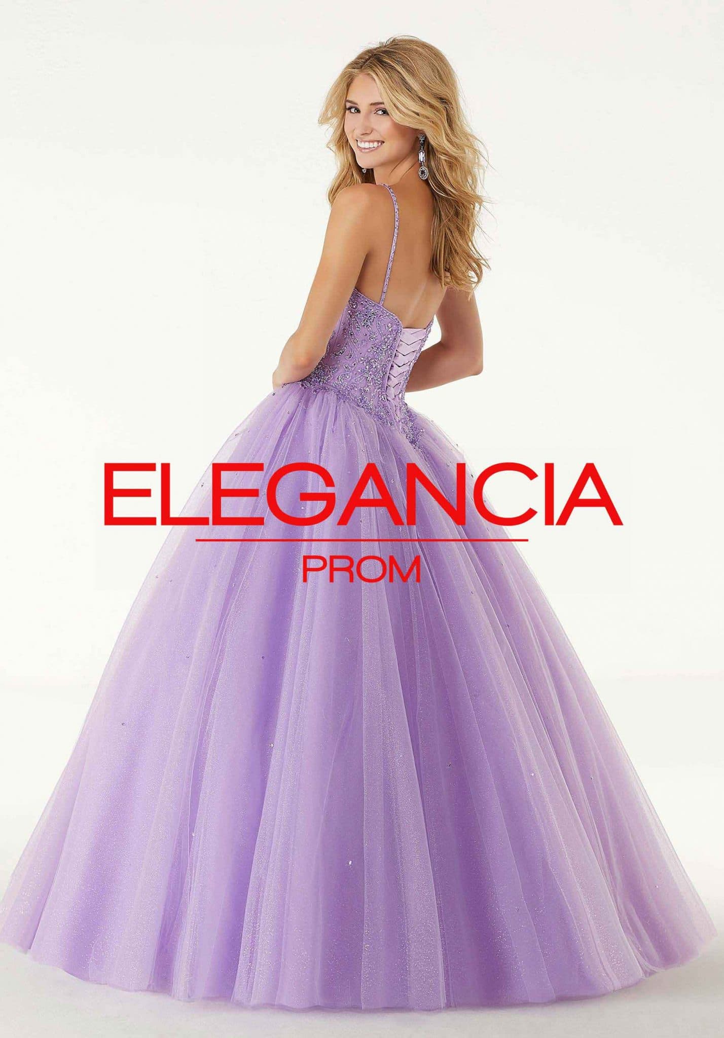 Princess ball gown with a crystal beaded bodice | Elegancia Formal Wear