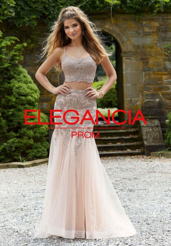 two piece prom dress