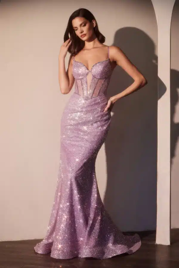 lavender prom dress