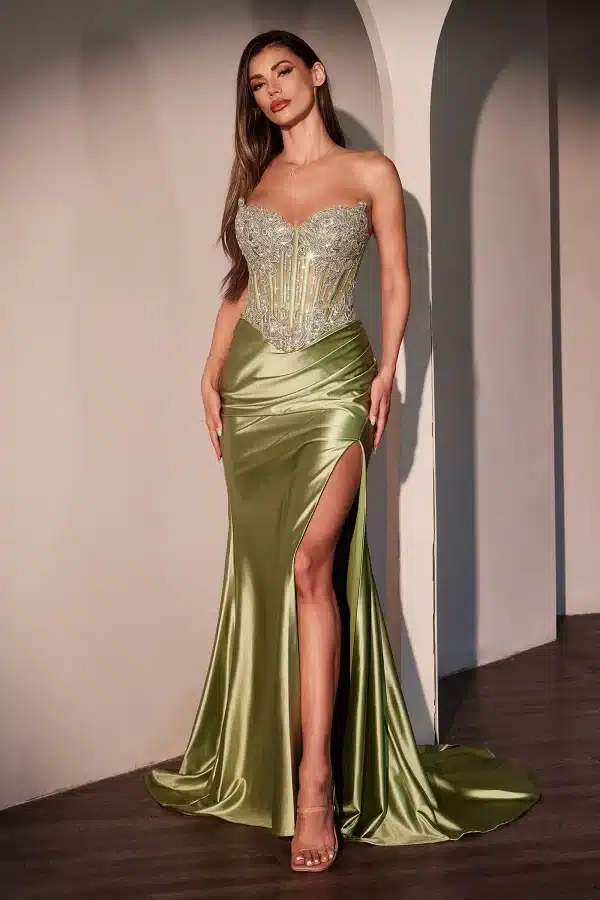 green prom dress