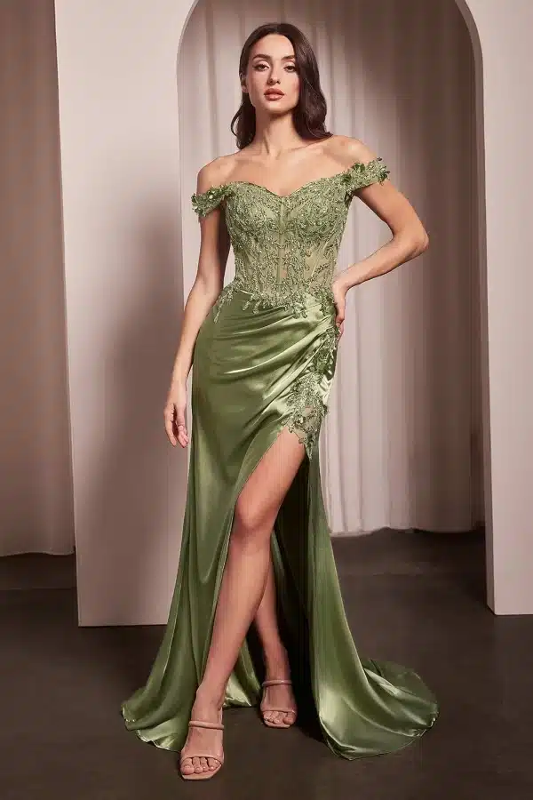 green prom dress