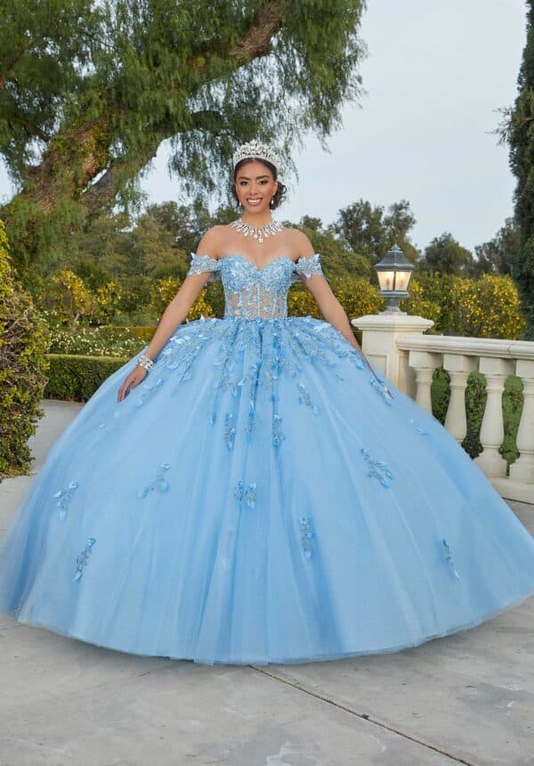 light blue quince gown