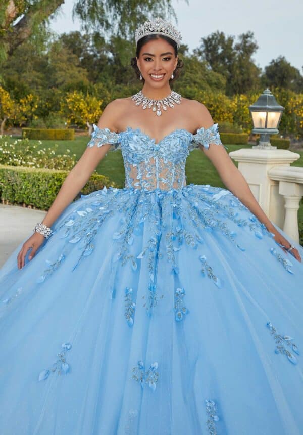 blue gown