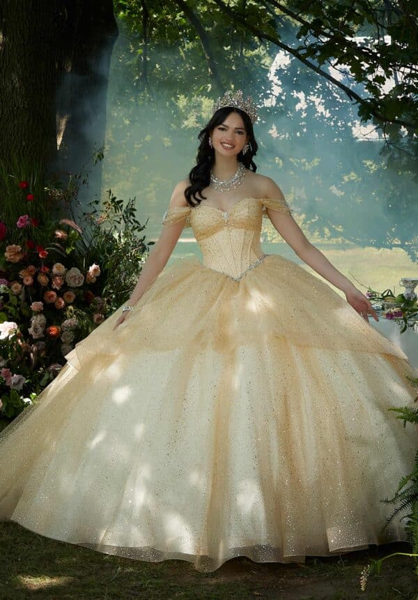 yellow quinceanera dress