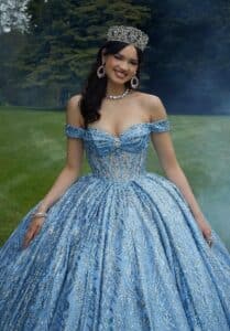 blue quinceanera dress