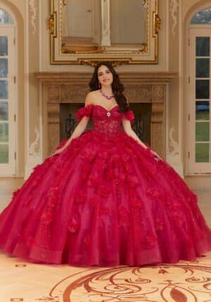 wild berry quinceanera dress