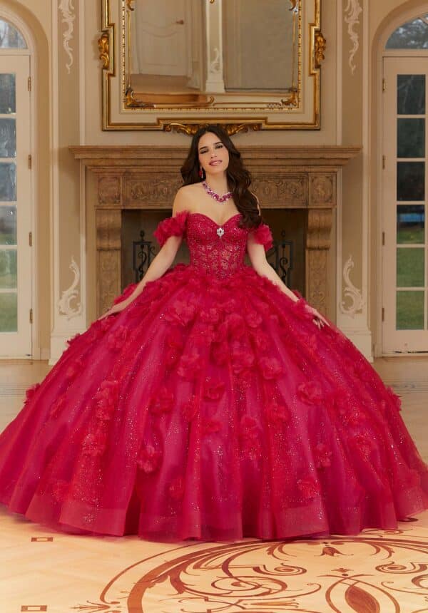 wild berry quinceanera dress