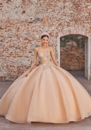 champagne quince dress