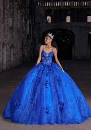 dark blue quince gown