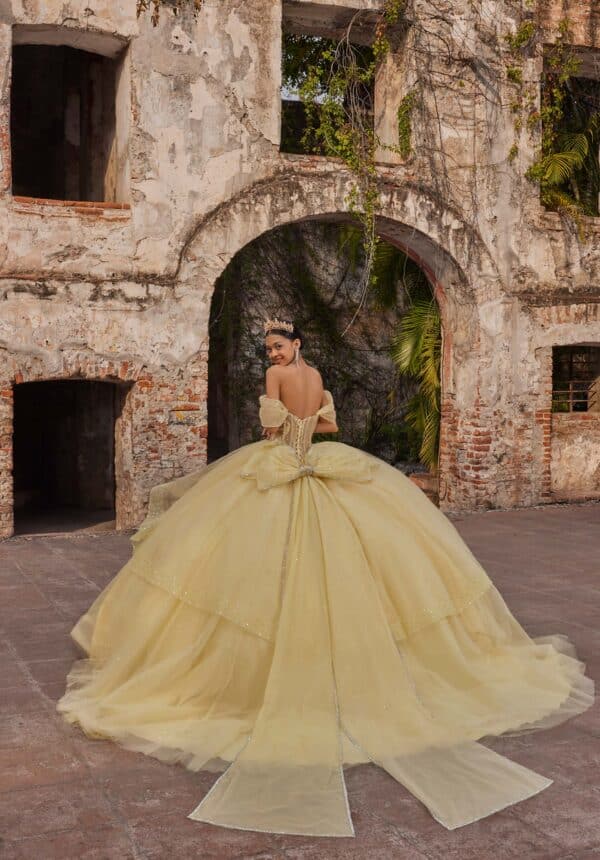 Halter Neck Ball Gown with Peplum Skirt - Image 6