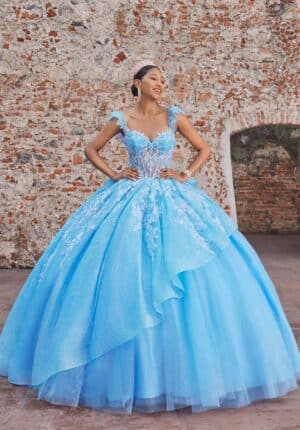 blue quinceanera dress