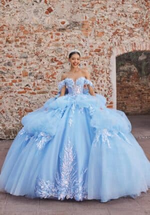 Bahama blue ball gown