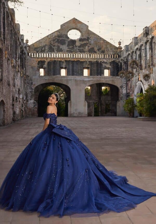 navy blue gown