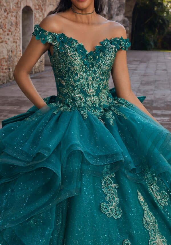 emerald ball gown