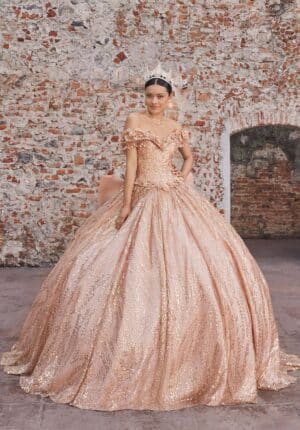 blush rose ball gown
