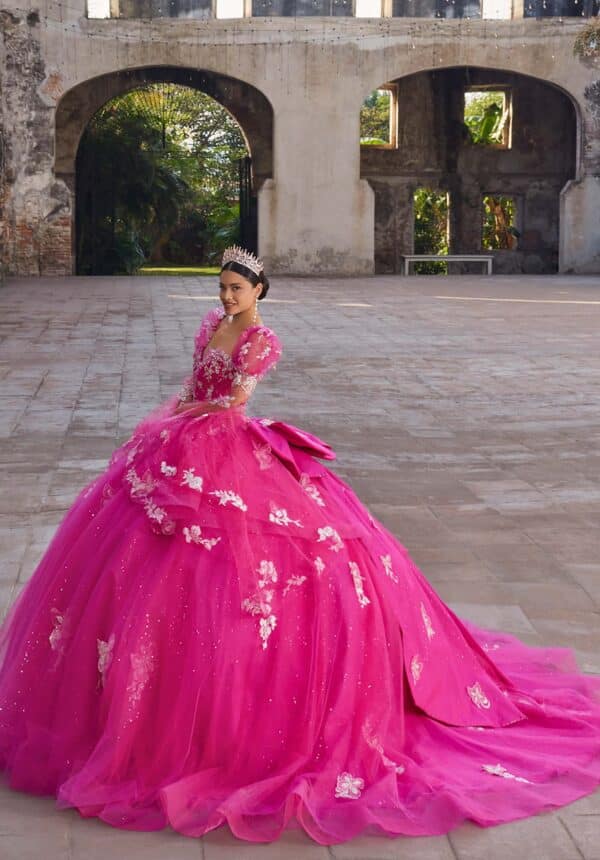 pink ball gown