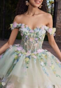 floral quinceanera dress