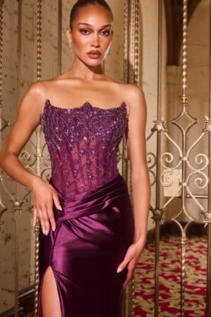 eggplant purple dress